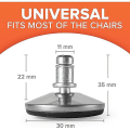 Miniatyrbild 2 av 5: Kontorsstol Bell Glides Ersättning Byt Swivel Caster Wheels Till Fast Stationär Fot