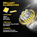 Pikkukuva 5 / 5: 2 kpl Auton T20 7440 W21w Led Canbus Peruutusvalot 7443 Led Lamppu Perävalo Jarrusignaalivalot 6000k Super