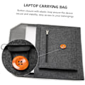 Miniatyrbilde 6 av 8: Rosa Laptopveske Filt Laptop Sleeve Lommer for Mus Mobiltelefonlader Datakabel