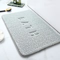 Miniatyrbillede 1 af 5: Hukommelsesskum Bademåtte 40*60cm Absorberende Super Blød Blød Antislip Koralsamt Badeværelsesmåtte Light green 40*60CM