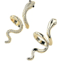 Miniatyrbillede 1 af 5: 3D Slange Ringe, Justerbar Enkel Åben Ring Personlig (Guld)