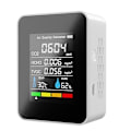 Miniatyrbild 1 av 5: 5-i-1 CO2-mätare Digital Temperatur Fuktighet Testare Koldioxiddetektor Luftkvalitetsmonitor Tvo