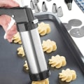 Miniatyrbillede 5 af 5: Kageformningssæt, Cookie Maker Press Gun Kit, rustfrit stål bageudstyr til kagefremstilling og glasur
