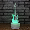 Miniatyrbilde 5 av 5: 3D Illusionslampe Elektrisk Gitar Dekor Nattlys 7 Farger