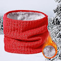 Miniatyrbild 1 av 3: Vinterhalsduk för Män Fleece Ring Bandana Stickad Varm Solid Halsduk Kvinnor Halsvärmare B1-solid