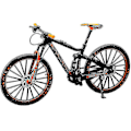 Miniatyrbillede 1 af 3: Mini 1:10 Legering Cykel Model Skala Model Desktop Simulation Ornament Finger Mountain Bikes Legetøj