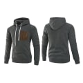 Miniatyrbillede 1 af 5: Langærmet hættetrøje med hætte til mænd - Patchwork Sweatshirt