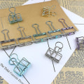 Miniatyrbillede 2 af 4: 10 stk. Metal Wire Binder Clips Papir Binder Clips Klemmer Hul Dovetail Clip Multicolor Lang Hale Binder Clips Til Kontor Hjem Køkken