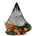 Miniatyrbillede 2 af 5: Filet De Courses Sac De Pommes De Terre En Ficelle Coton Bio Couleur, Tissu, Noir Cy-yuhao