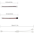 Miniatyrbillede 4 af 5: DIY LED Lysbjælke Stikkontakt Sæt 5050 10mm 4-polet