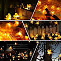 Miniatyrbild 5 av 5: [50 LED] Solcellslampor för trädgård, Bi-formade Fairy String Lights 7m/24ft 8 lägen Vattentäta Utomhus/Inomhus