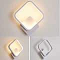 Miniatyrbillede 3 af 5: Indendørs væglampe LED Kvadratisk væglampe 12W varm hvid moderne væglampe til gang, soveværelse, stue, trappe