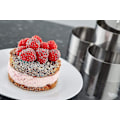 Miniatyrbild 5 av 5: Mousse Ringar i Rostfritt Stål, Kakcirkelform med Tryckare, Smallbee 8cm Diameter, Smallbee Set om 6, Present