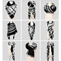 Miniatyrbild 2 av 5: Höst Scarfs för Kvinnor, Pläd Scarfs Sjal och Wraps, Höst Vinter Varma Scarf