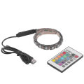 Miniatyrbillede 4 af 5: 12 RGB 5050 SMD Vandtætte USB LED Sorte Stribelamper 5V