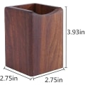 Miniatyrbillede 2 af 3: Pen Organizer Træblyantsholder Til Skrivebord (Sort Valnød)