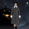 Pikkukuva 3 / 4: Lasten Wednesday Addams -asu Anime-uniformihameasu M