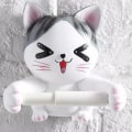 Miniatyrbilde 3 av 5: Katt Toalettpapirholder Toalett Hygiene Harpiksbrett Gratis Stempel Håndvevboks Husholdningshåndkle Rull S