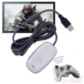 Miniatyrbillede 1 af 4: Sort PC Trådløs Controller Adapter Xbox 360