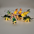 Miniatyrbillede 1 af 5: 1,5m Dinosaur-strenglys til børneværelset - 10 LED'er - Varmt lys - Julelys