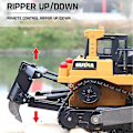 Miniatyrbild 5 av 5: 1:16 RC Lastbil Tung Bulldozer Caterpillar Engineering Styrd Bil Leksaker För Pojkar | RC Lastbilar (Khaki)