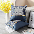 Miniatyrbilde 3 av 5: 2 stk Polyester Gulltråd Bølge Dekorative Putesett Hjem Stue Sofa Soverom