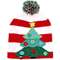 Miniatyrbilde 1 av 2: LED-lysende julehatter Xmas Santa stygg hatt