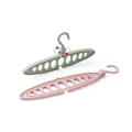 Miniatyrbillede 2 af 5: 9 Hullers Bøjle Hjemmeskab Organizer Opbevaring Anti-rynke Tøjbesparelse (1 stk, Pink)