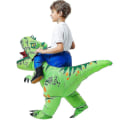 Miniatyrbilde 4 av 4: Barn T-rex Oppblåsbar Kostyme Anime Purim Drakt For Gutter Jenter Fit Height 80-119cm kids size