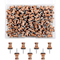 Miniatyrbillede 1 af 5: 100 Træ-Push Pins Kortnåle Markeringspinde Kort Push Pins Med Stålspids Til Kork Opslagstavle Håndværksprojekter