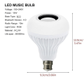 Pikkukuva 3 / 5: Bluetooth-valolamppukaiutin 12w Älykäs E27 E26 B22 Rgb Led