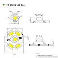 Pikkukuva 3 / 5: Tehokas LED COB-siru 1w 3w 5w Täyspektrinen