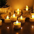 Miniatyrbild 2 av 5: 18 stycken solcellsdrivna te-ljus med flamlöst LED, vattentäta, uppladdningsbara ljus (1,5 x 1,4
