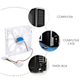 Miniatyrbillede 7 af 8: Effektiv Varmeafledning 12cm CPU Køleventilator LED Ventilator Radiator