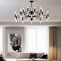 Miniatyrbild 4 av 5: LED-Hänglampor 30-lampig Vardagsrum 39\" Chandelier Frostad