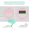 Miniatyrbillede 5 af 5: Selfie Ringlys, Genopladelig Med Lys, 3-niveau Justerbar 1stk-pink