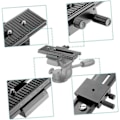 Miniatyrbild 4 av 8: Makrofokuserings DSLR Kameramontering Kompakt Stativ Tillbehör Guide Fäste Stångstöd för Manuell Fokus