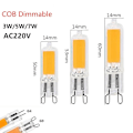Miniatyrbillede 5 af 5: LED Pære 10 stk G9 Cob 3w 7w 5w Glas G4 Lampe G4led Spotlys