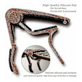 Miniatyrbillede 4 af 5: Guitar Capo Premium Capo Til Akustisk, Elektrisk Og Klassisk Guitar Ukulele Træ Korn 1stk-træ