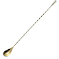 Miniatyrbillede 1 af 5: Lang rustfri stål cocktail ske - 30 cm - guld
