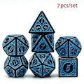 Pikkukuva 1 / 4: Jinzhaolai 7 kpl noppasetti Dnd D4~d20 Rune Window Lattice Monikulmaiset Nopeat Warhammerin Roolipeli Lautapeli Korttipeleille Rpg Damp;dblue-yuhao