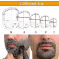 Miniatyrbild 5 av 5: Skäggformare Getskägg Mustasch Grooming Verktyg Ansiktshår Styling Mall För Man 5 St/set, Salong Mustasch Skägg Styling white