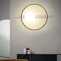 Miniatyrbillede 5 af 5: LED Vægskænke Varmt Lys Cirkel Kobber Indendørs