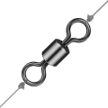 Miniatyrbilde 5 av 5: 40 stk Fiske Rullesvivel med Solide Ringer Fiske Line til Krok Klips Svivel Koblinger Karpe