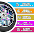 Pikkukuva 3 / 5: 2 kpl 110 mm skootterin pyöriä Pu-pyöriä Paksu Stunt Laakereilla (musta)