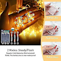 Miniatyrbillede 2 af 4: 2 Pak Julelys Snefnug 20ft 40 LED Batteridrevet