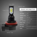 Miniatyrbilde 2 av 5: Ekstremt lyse 2400 lumen nye 3570 H11 H8 H9 LED tåkelys kun for DRL dagkjørelys
