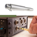 Miniatyrbild 4 av 5: XLR Hon 3-polig till 6,35 mm Hon Stereo Jack Audio Adaptrar (silver)(2 st)
