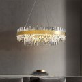 Miniatyrbild 4 av 5: 60 cm Dimbar Kristall Hänglampa LED Kronljusstake Stål