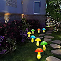 Miniatyrbild 2 av 5: Set med 8 svampdrivna solcellsdrivna lampor för utomhusbruk, vattentäta Solar 8 lights